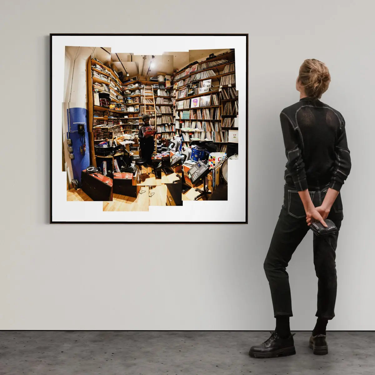 Questlove In His Record Room. Photo Collage